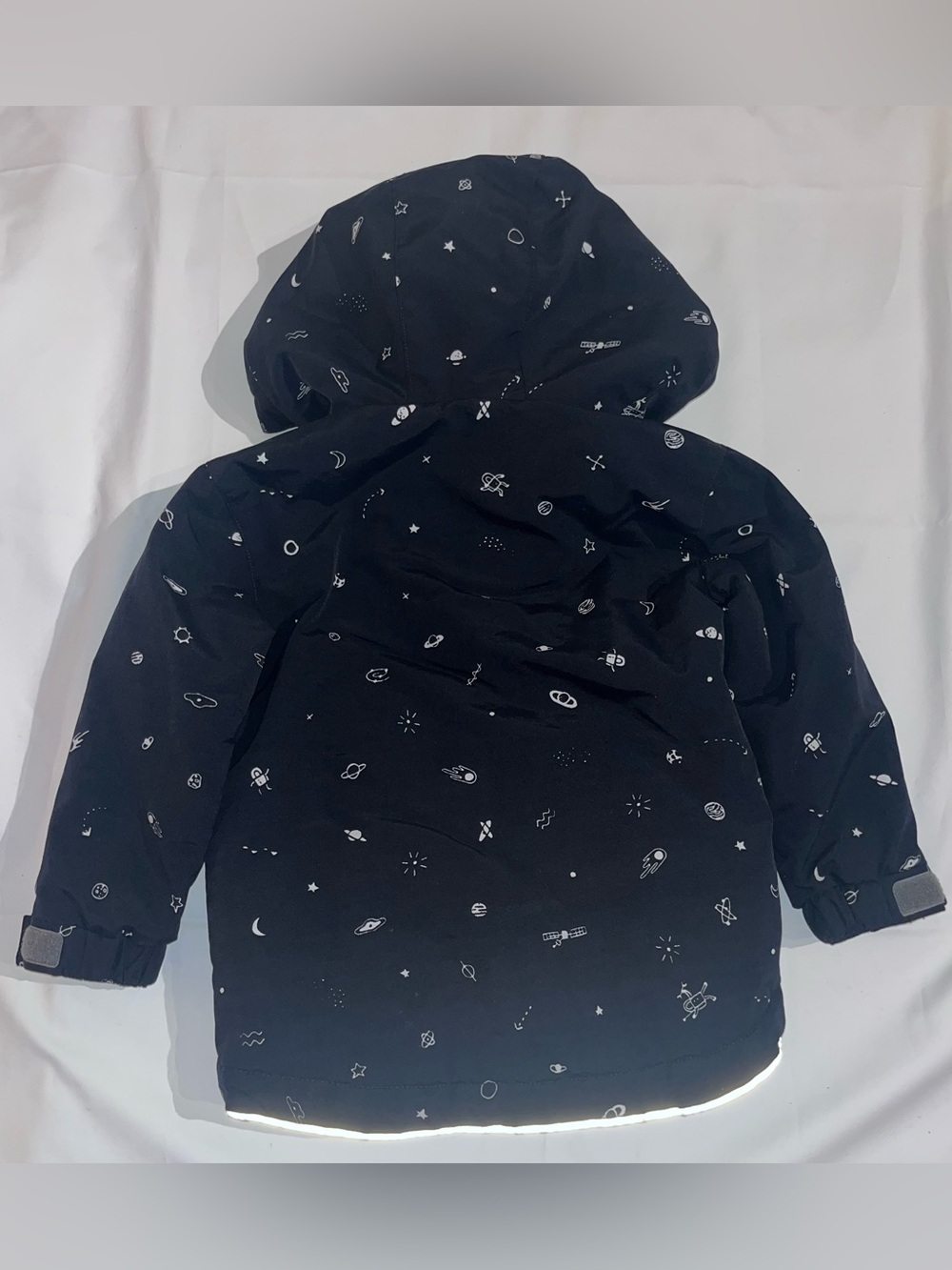 Hanna Andersson 3T Black Space Print Sherpa Jacket